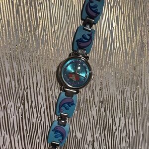 Disney “Ariel”Silver and Blue Dolphin Bracelet watch